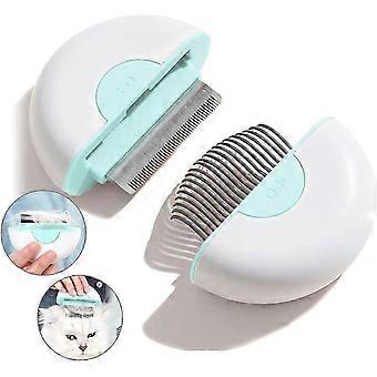 Pet Grooming Shell Comb, Safe and Durable Material Comfortable Handle for Dogs Cats Rabbits & Ferrets (Green)