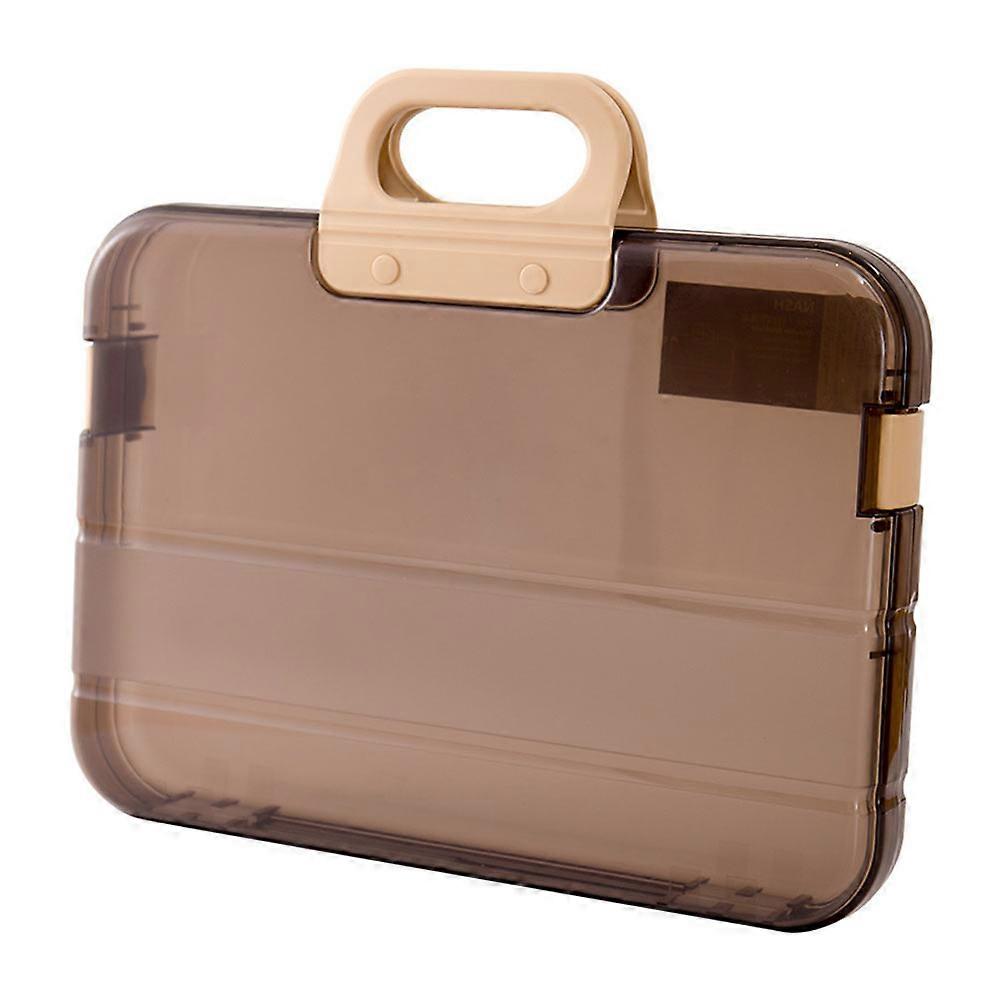 Plastic A4 File Box for Document Storage Use 1Pcs Coffee Folder