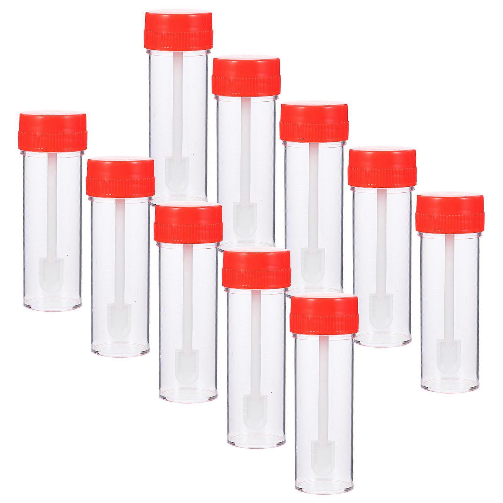 Medical Use Stool Sampling Tubes for Testing 12Pcs Transparent Disposable Tubes