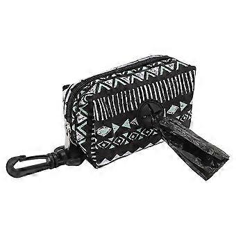Poop Bag Dispenser Portable Wear Resistance Dog Poop Bag Holder with Buckle compatible with Pets Dogs Puppies Black Green