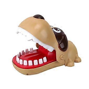 Kid Connection Toys Plastfingerbitsleke Dinosaur Hund Flodhestformet Bitende Fingerspill Skrivebord Interaktivt Trikseleke For Hjemmefest Brun
