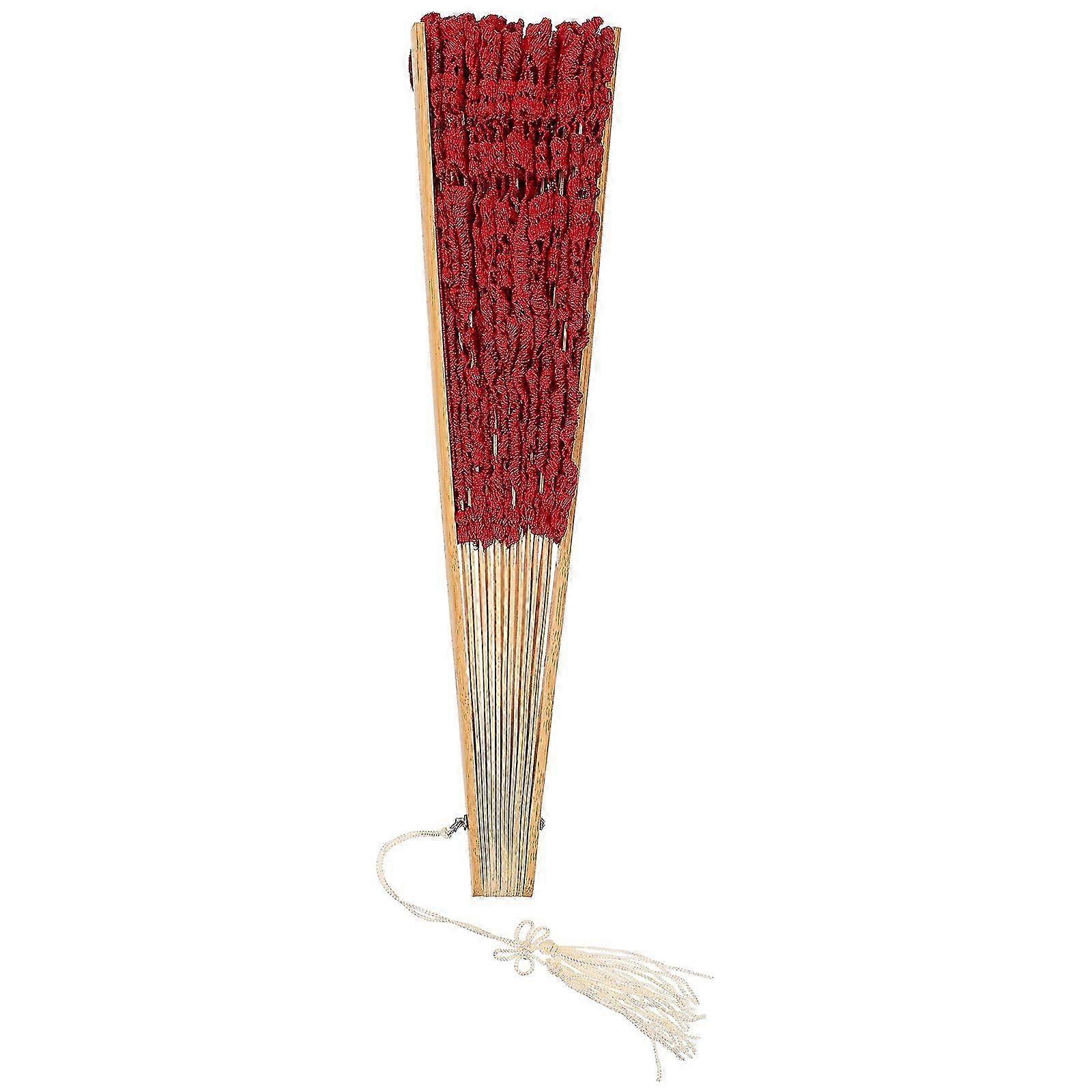 Delicate Shape Handheld Fan Lace Material For Stage Performance 1Set