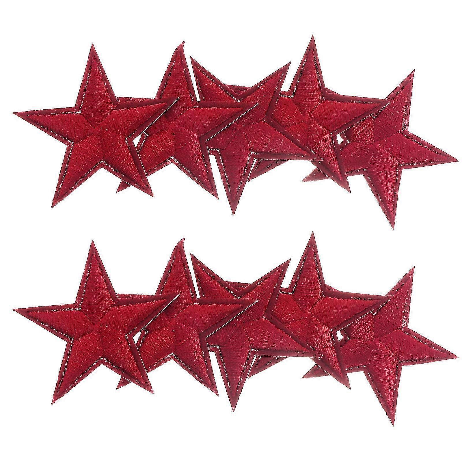 Clothing Sticker Patch Small Five-Pointed Star Embroidery Patch for Clothes 40Pcs