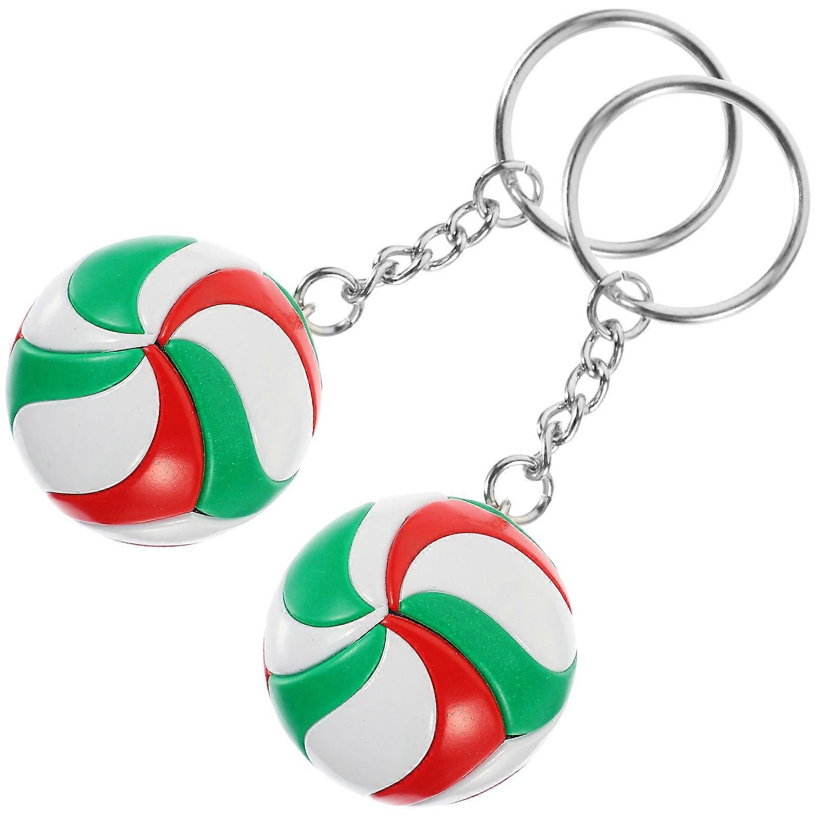 2Pcs Multi-function Key Chains Decorative Volleyball Keychains Portable Keychains