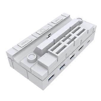 TV Docking Station for Switch/Switch OLED/GC, HDMI-compatible Adapter Dock Base Charge Holder Stand with 6 Game Slot