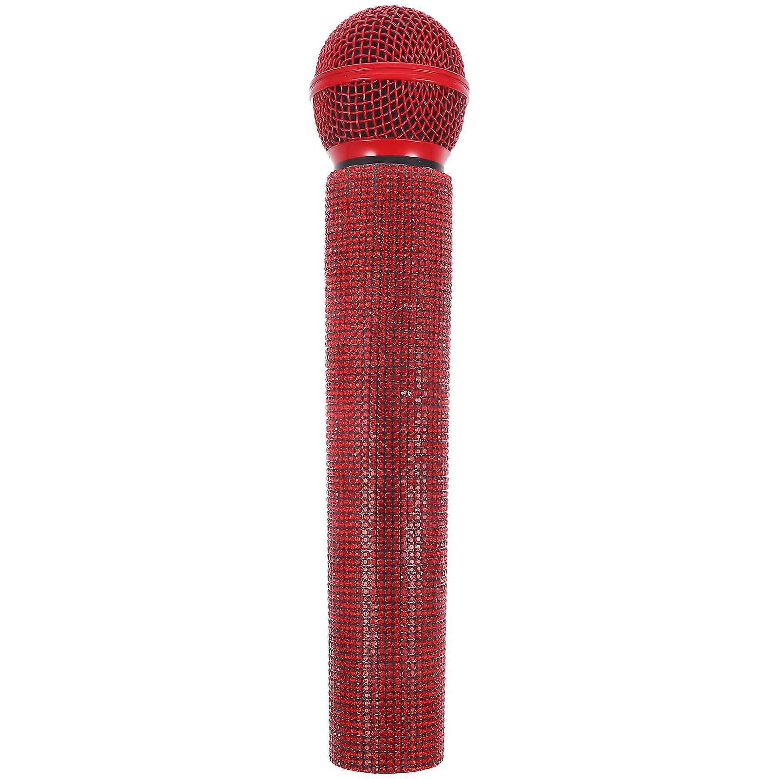 Simulation Microphone Prop Handheld Alloy Microphone Model Stage Performance Microphone Prop