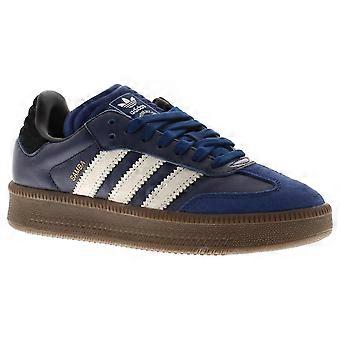 Adidas Originals Womens Trainers Samba Xlg Leather Lace Up deep blue white
