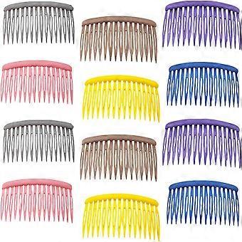 12-teiliges Haarkämm-Set in verschiedenen Farben, 8 cm lang, für Damen, ideal für Alltagsfrisuren und Hochsteckfrisuren.