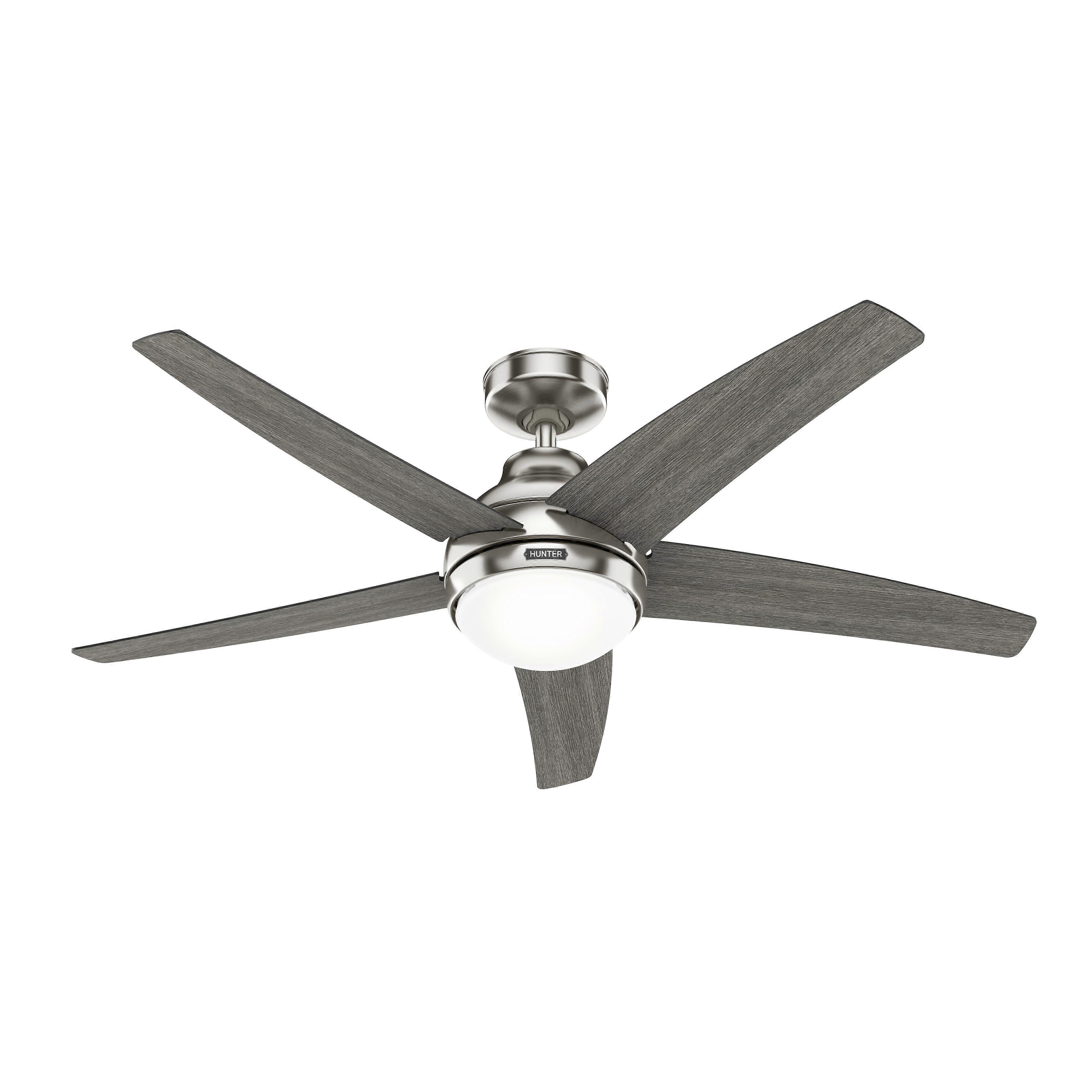 Ceiling fan Bernard Nickel with light & remote control