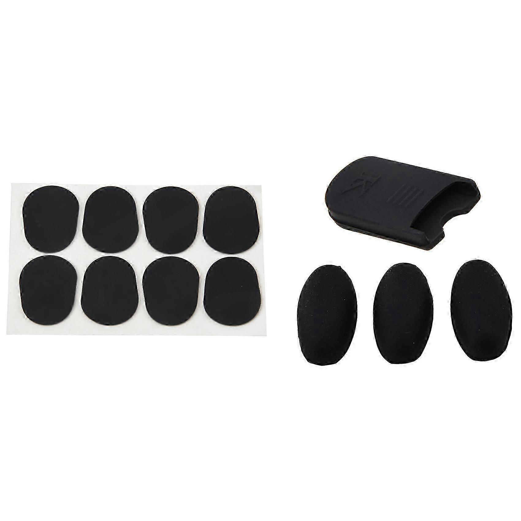 8 stk alt / tenorsaksofon saksofon munnstykke puter puter svart 0,8 mm & 1 sett saksofon håndflate K