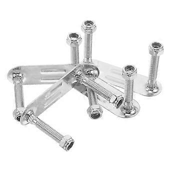 4pcs Roller Skate Plates Replacement Parts - Double Row Base with Shock Absorbing Hardware compatible with Indoor Outdoor Skating Men Women