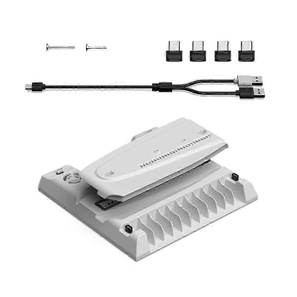 Multi-Functional Cooling Dock compatible with P5 Console Universal Dock Docking Station with Disc Storage Handle compatible with PS5 PRO/PS5slim