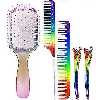 Hair Comb Set Air Cushion Bush Wide Tooth Detangling Comb Salon Hairdressing Tools 5pcs.