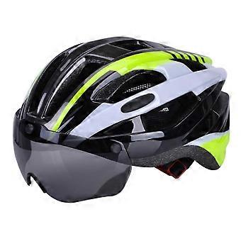 Casco da ciclismo da montagna Casco da bicicletta Casco da bici ultraleggero con occhiali Attrezzatura da ciclismo