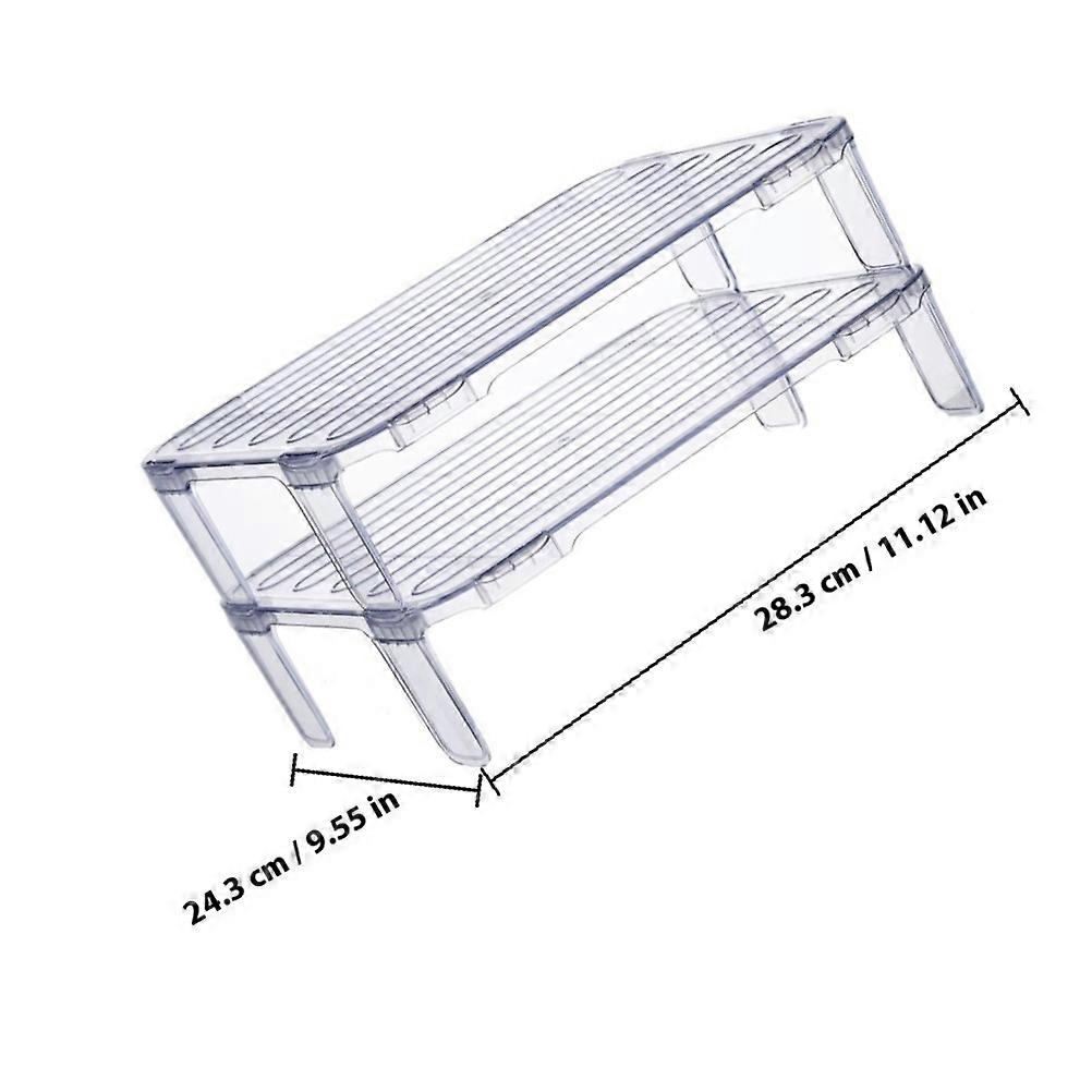 1Pc Refrigerator Inside Storage Rack Stackable Separated Layer Rack Transparent