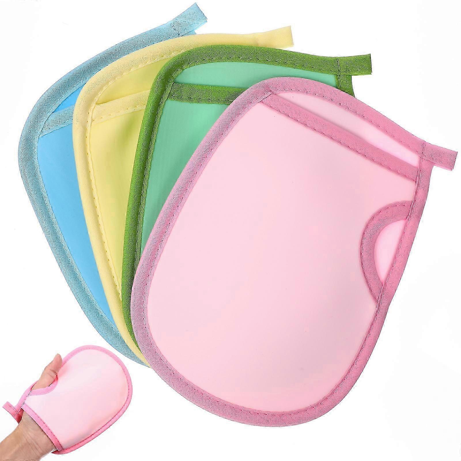 4Pcs Bath Exfoliating Shower Gloves