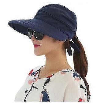 Professionele dames strandhoed met converteerbare klep, zomerzonnehoed, zonnekap met brede rand, opvouwbare zomerhoed_cv