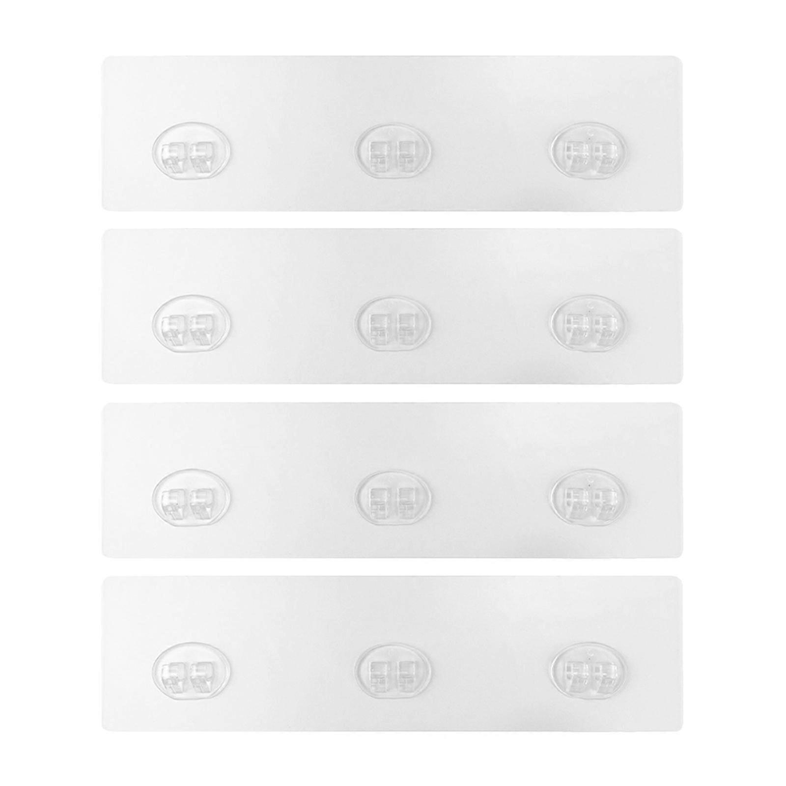 4pcs Shower Rack Adhesive Hooks Replacement Hooks Bathroom Shelf Support Hooks