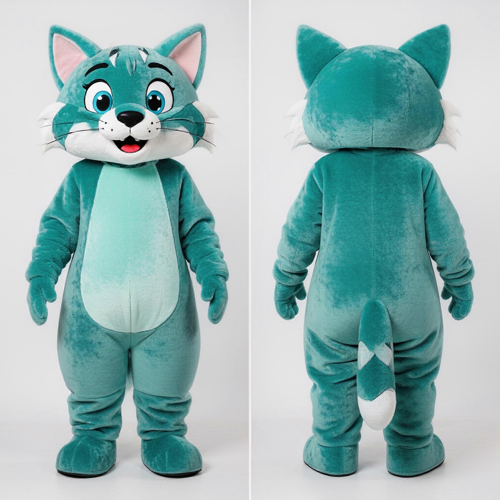 MASTICOT Teal Soft Bobcat Mascot