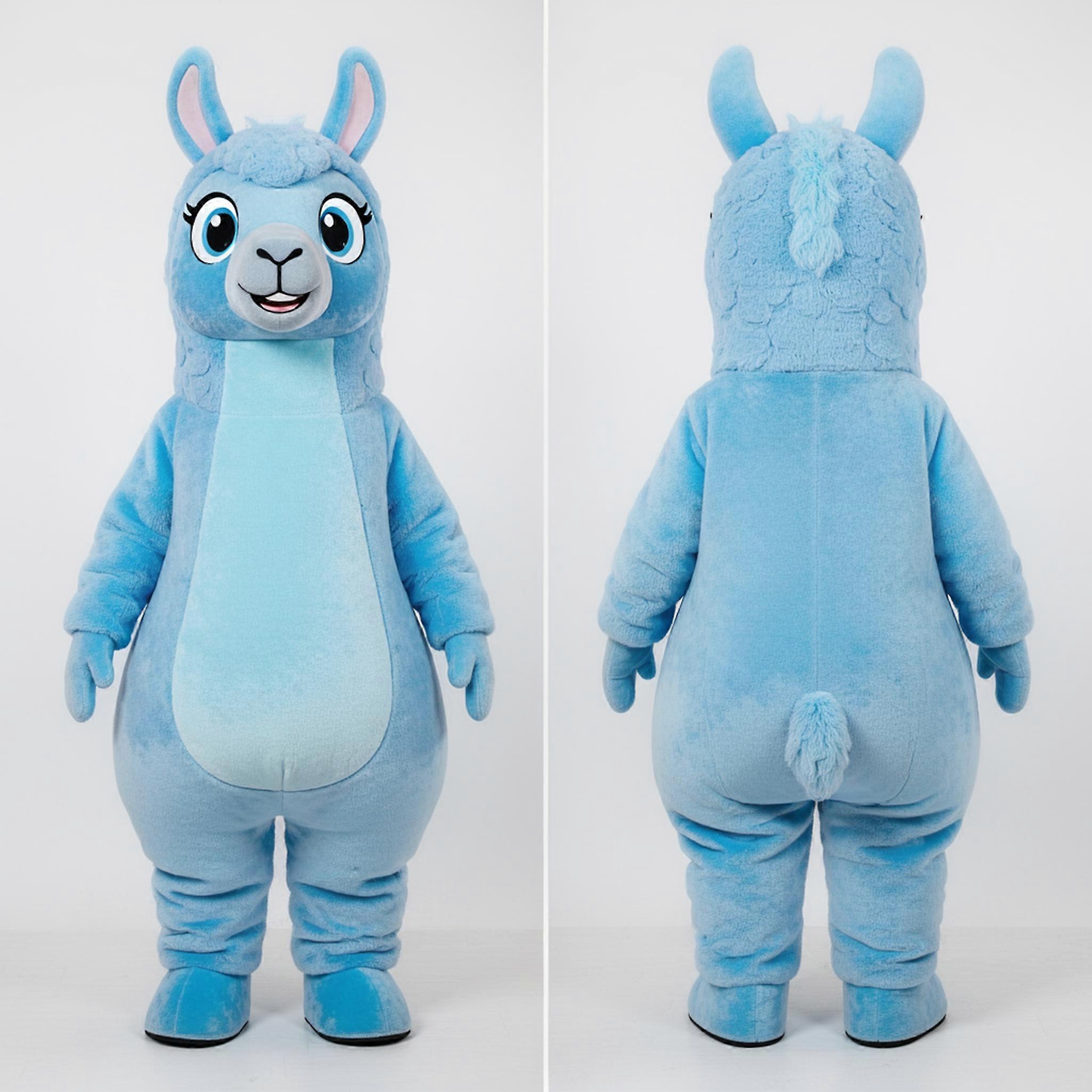 MASTICOT Sky Blue Cuddly Llama Mascot