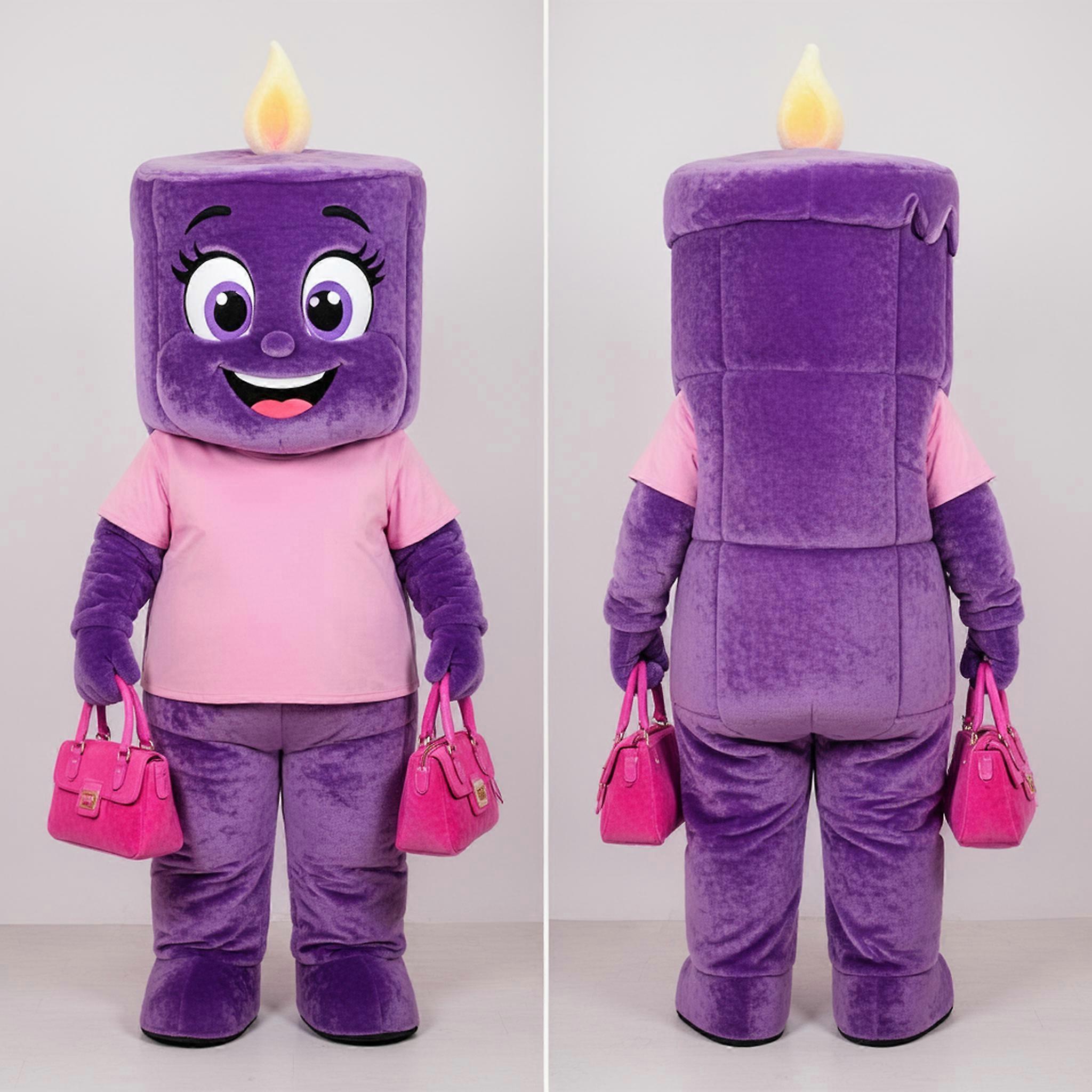 MASTICOT Purple Fluffy Scented Candle Mascot