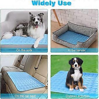 Blå 50 * 40CM Dog Cooling Matte Cat Cooling Pad Cooling Pad Gel Cooling Pad Cooling Matte For katter og hunder