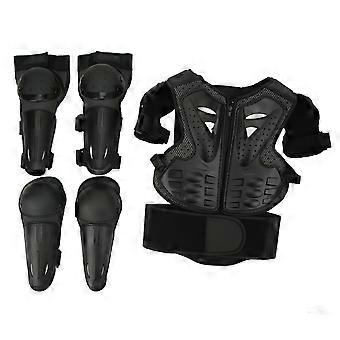 5 stuks kinderen motorfiets beschermende kleding verstelbare kinderen crossmotor rijkleding voor borst wervelkolom rug schouder arm elleboog knie