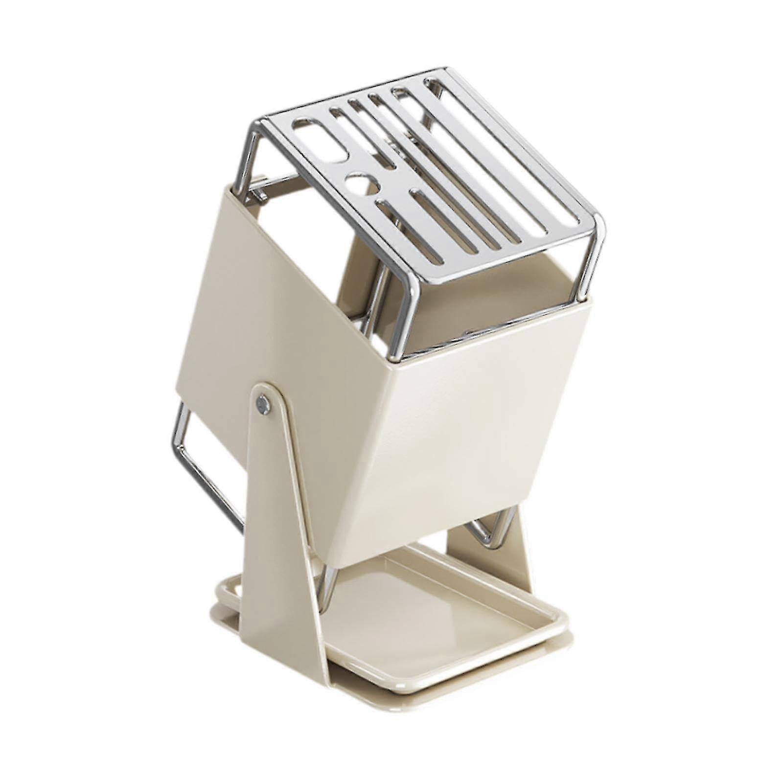 360° Rotating Knife Block White