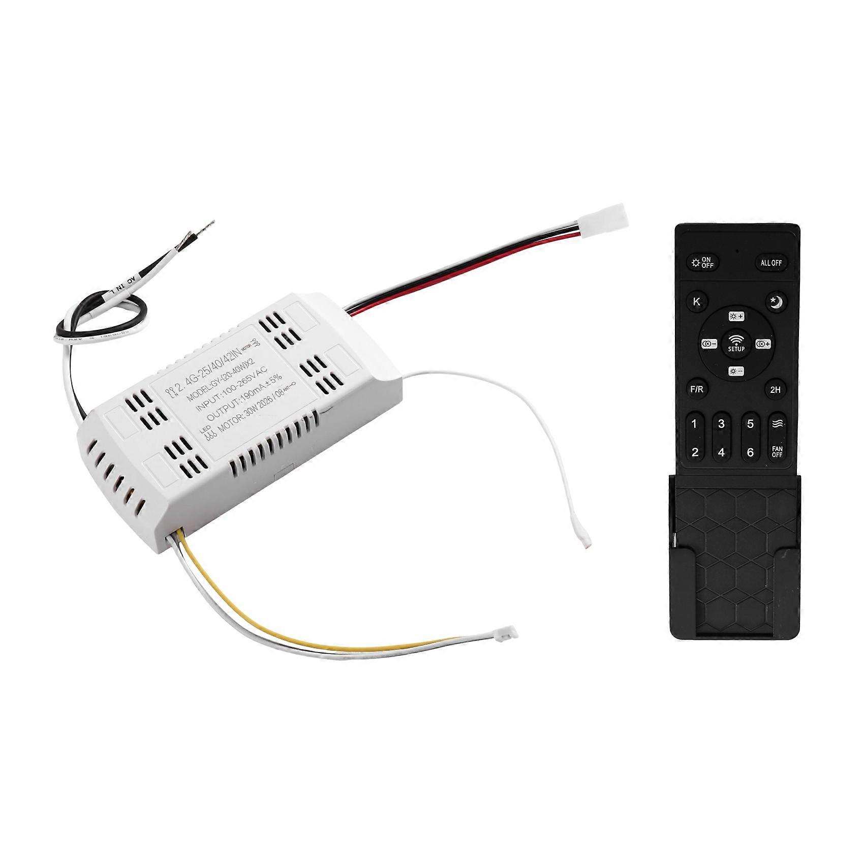 DC and Stepless Dimming Ceiling Fan Light Controller 24V with Replacement Remote Control for Fan Light