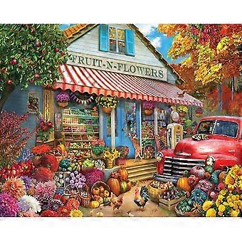 Jigsaw Puzzle Autumn Fall Shop Fruit N Flowers HAA700