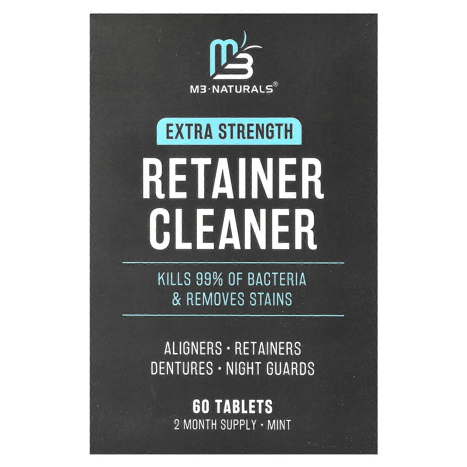 2 x M3, Retainer Cleaner, Mint, 60 Tablets