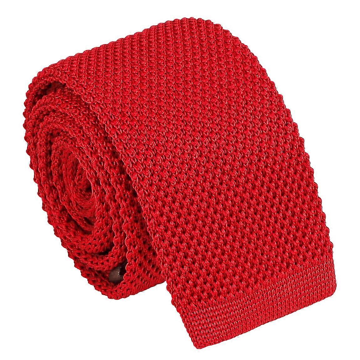 Crimson Red gestrickte schmaler Krawatte