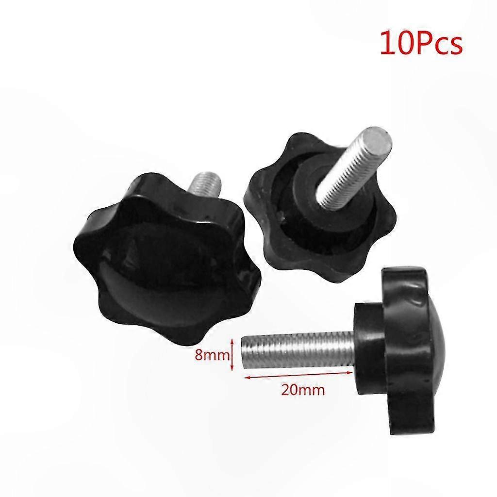 10-Pack Star Knobs with M6/M8 Male Thread for Clamping Applications