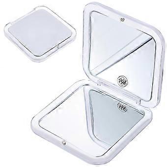 15 specchietti pieghevoli compatti quadrati, colore argento