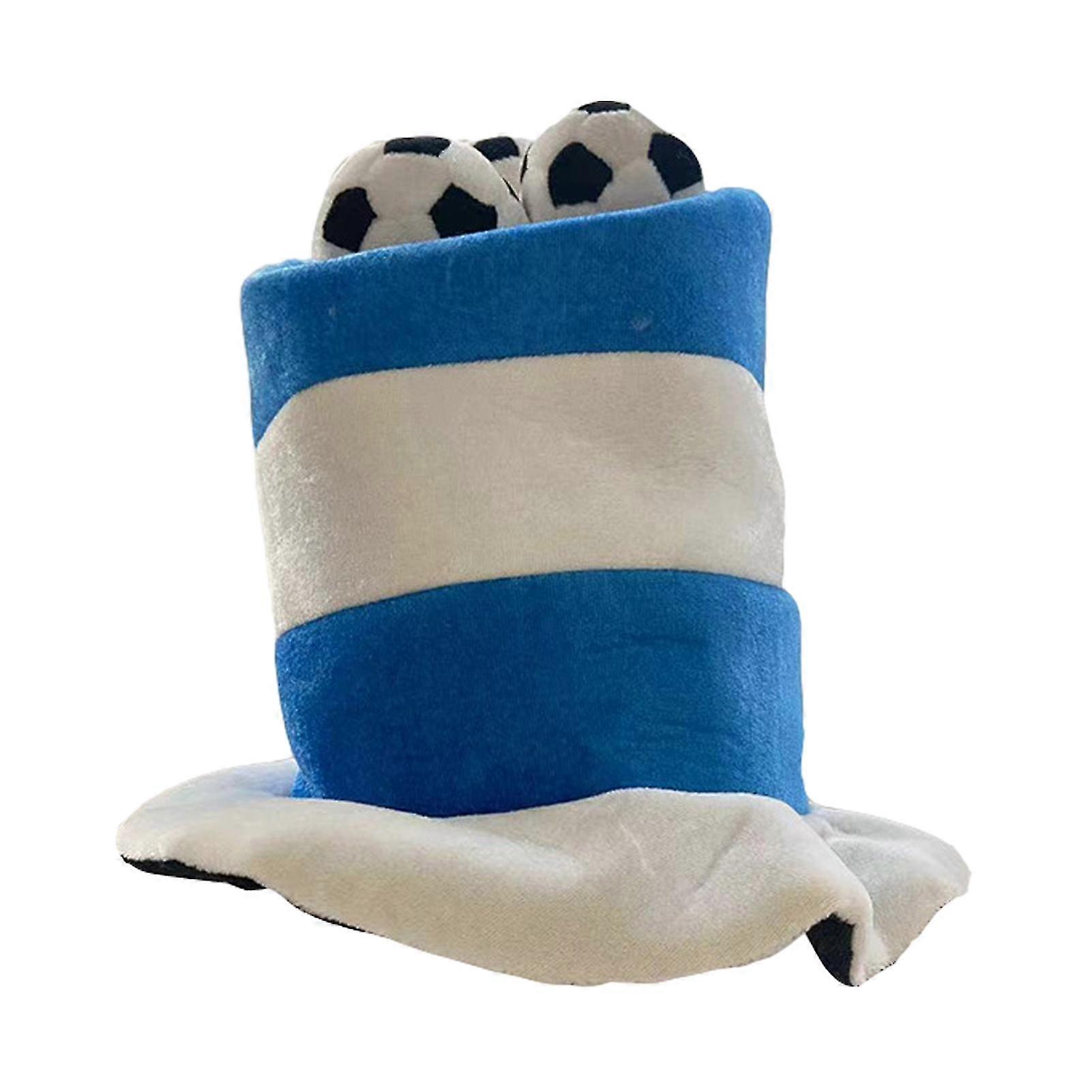 Tall Striped Plush Soccer Hat