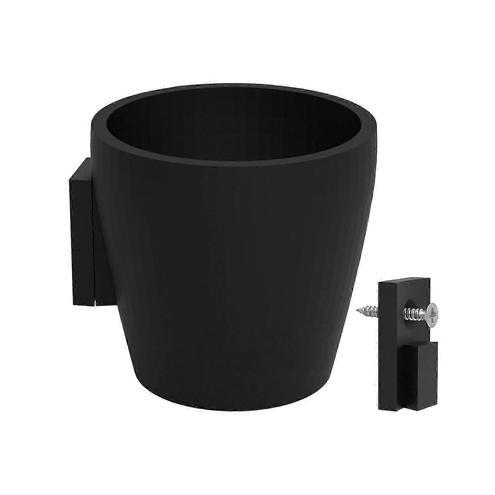 Minimalist 3D Wall Planter Black