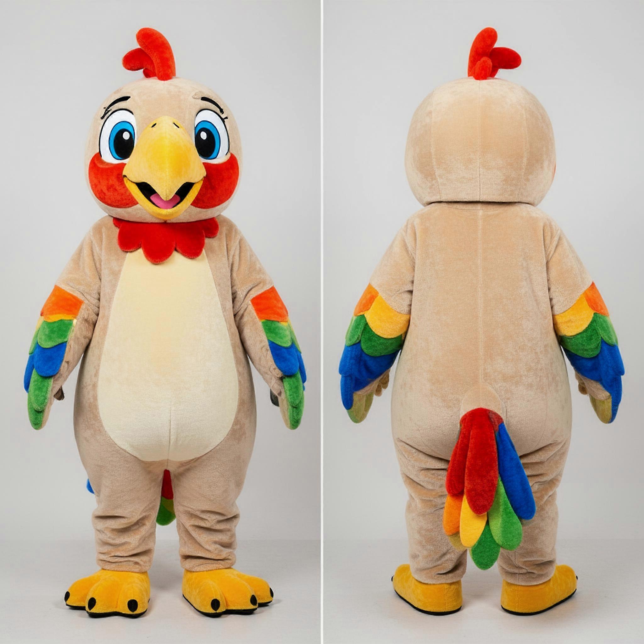 MASTICOT Beige Velvety Parrot Mascot