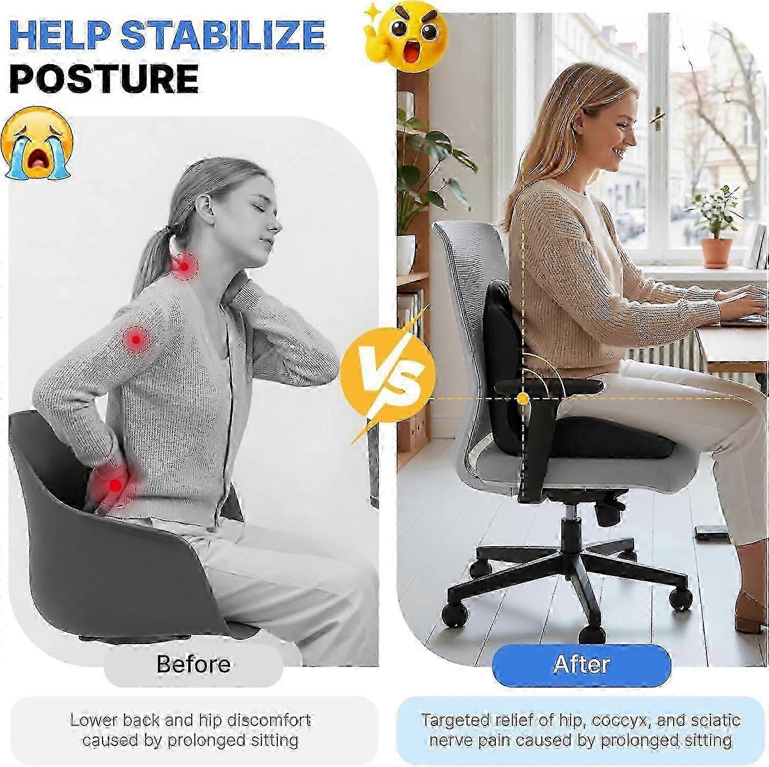 Lumbar Support Memory Foam Cushion