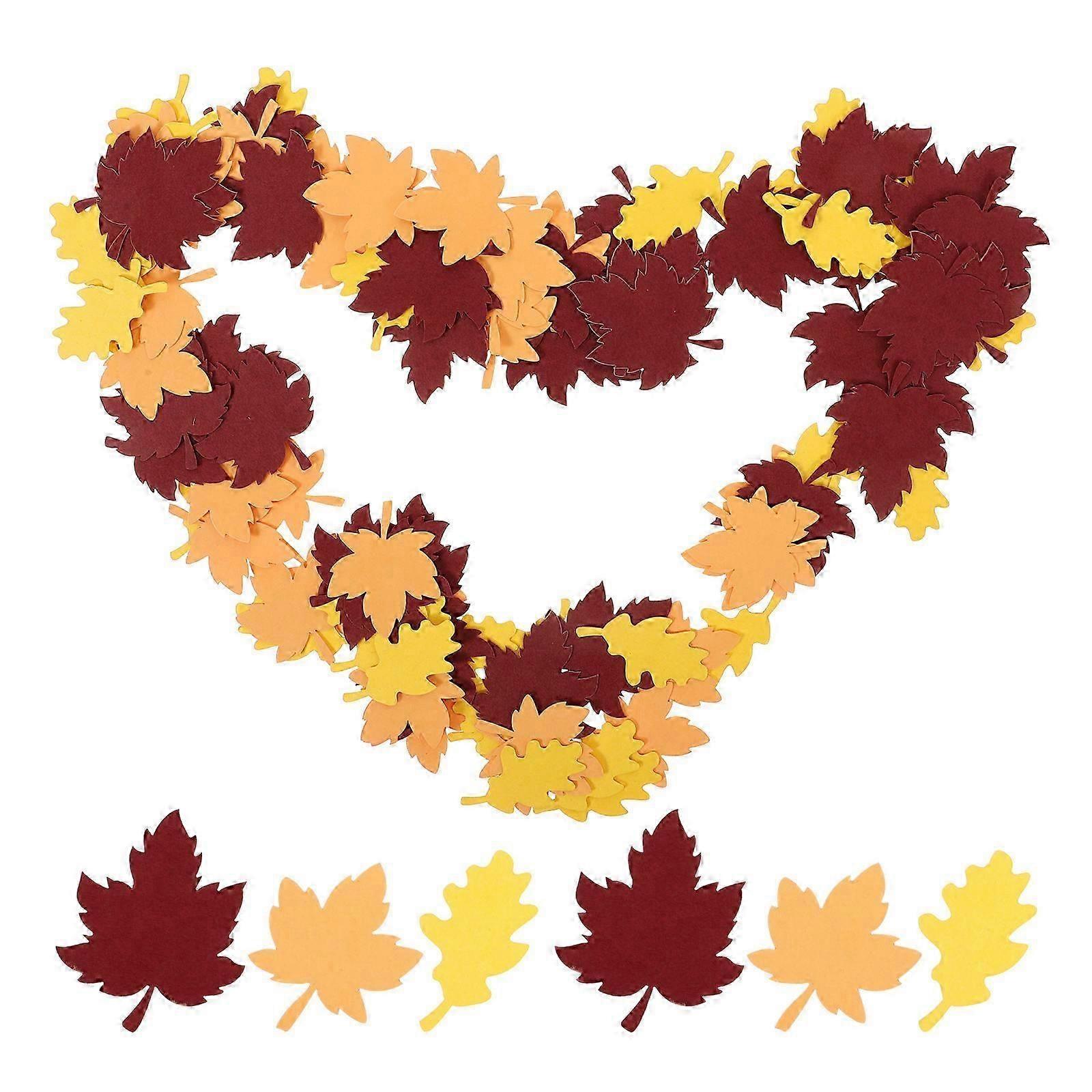 Maple Leaf Confetti Thanksgiving Paper Throwing Props compatible with Decor 100Pcs