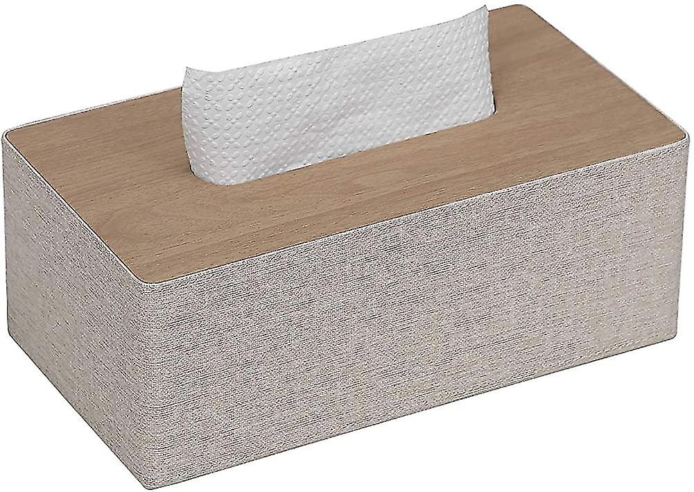 Rectangular Tissue Box Pu Leather Tissue Dispenser Box Holder For Dresser
