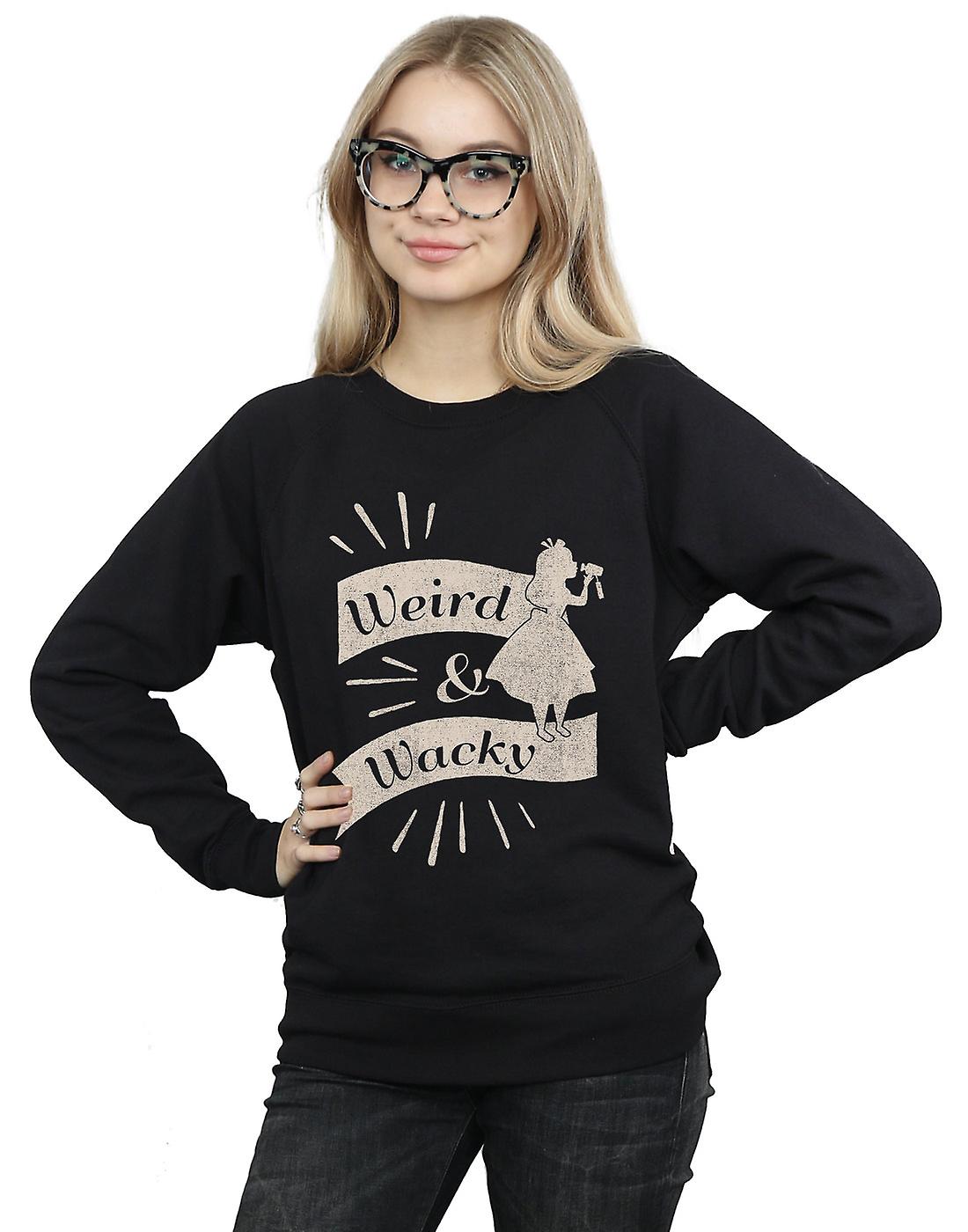Disney Women's Alice In Wonderland Weird And Wacky Sweatshirt
