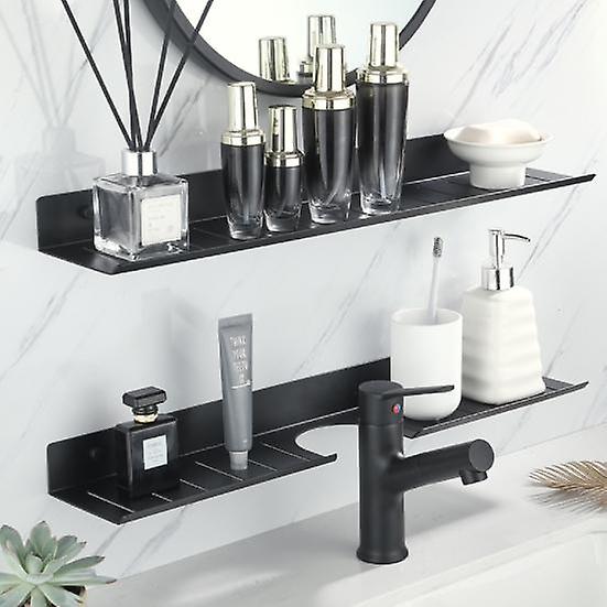 Floating Shelf Adhesive Bathroom Wall Storage Shelf No Drilling Display