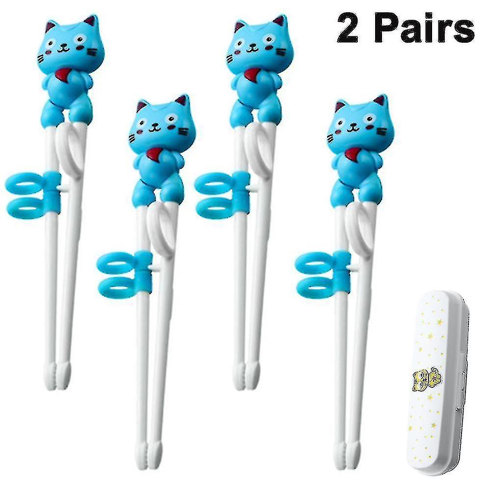 2 Pairs Chopsticks Learning Chopstick Helper Reusable Kids Chopsticks