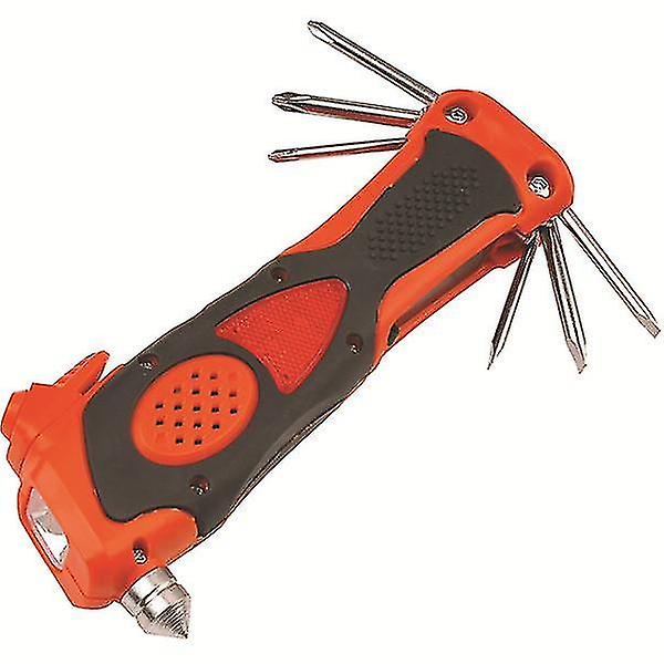 Bil multifunktionell däcktrycksmätare, multifunktionell nödhammare med däcktrycksmätare Kt-08