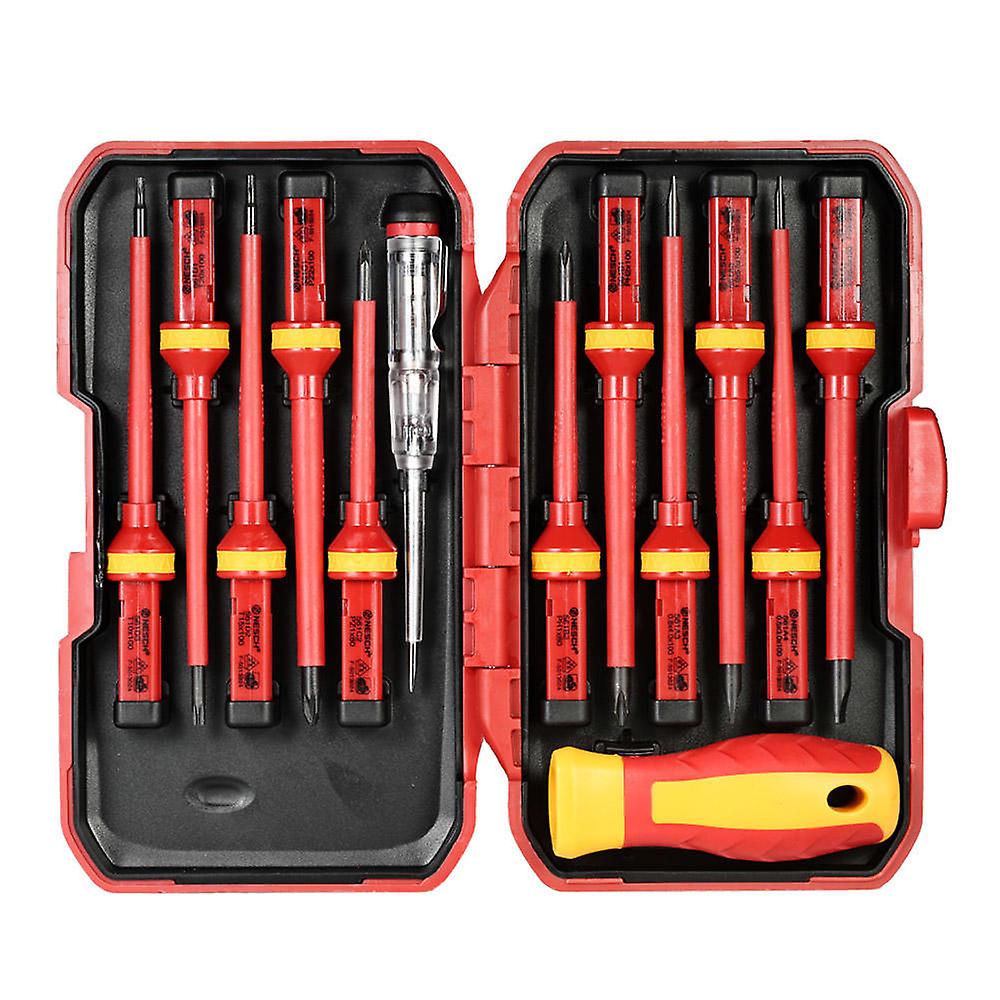 13pcs Quick Screwdriver Set Insulating Changeable Ratchet Repair Tool