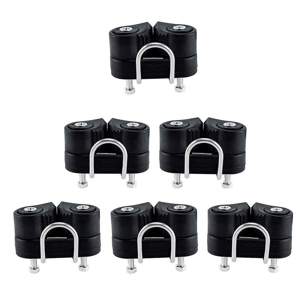 6pcs Black Sailboat Cam Cleat Kayak Anchor Cam Cleat With Main Ring