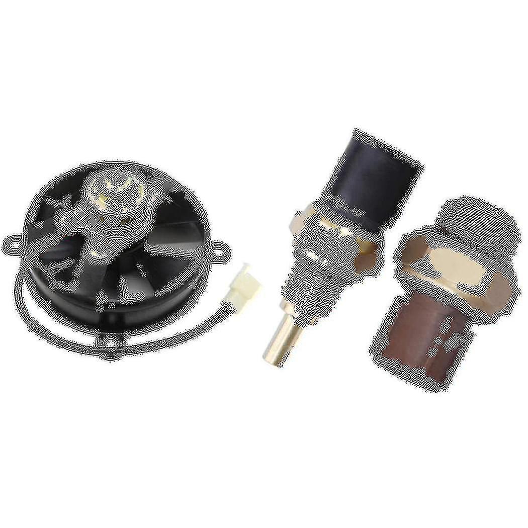 1x 6 pollici radiatore elettrico ventola di raffreddamento per Atv Karting 150 & 2pcs sensore di temperatura del liquido di raffreddamento & Swi