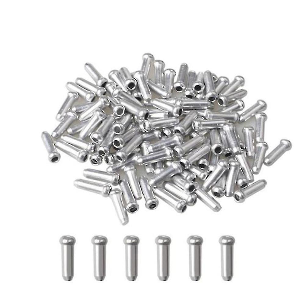 150pcs Cable End Brake Cable Cap, Aluminum Mountain Bicycle Brake Cable Cap End Tips Crimp