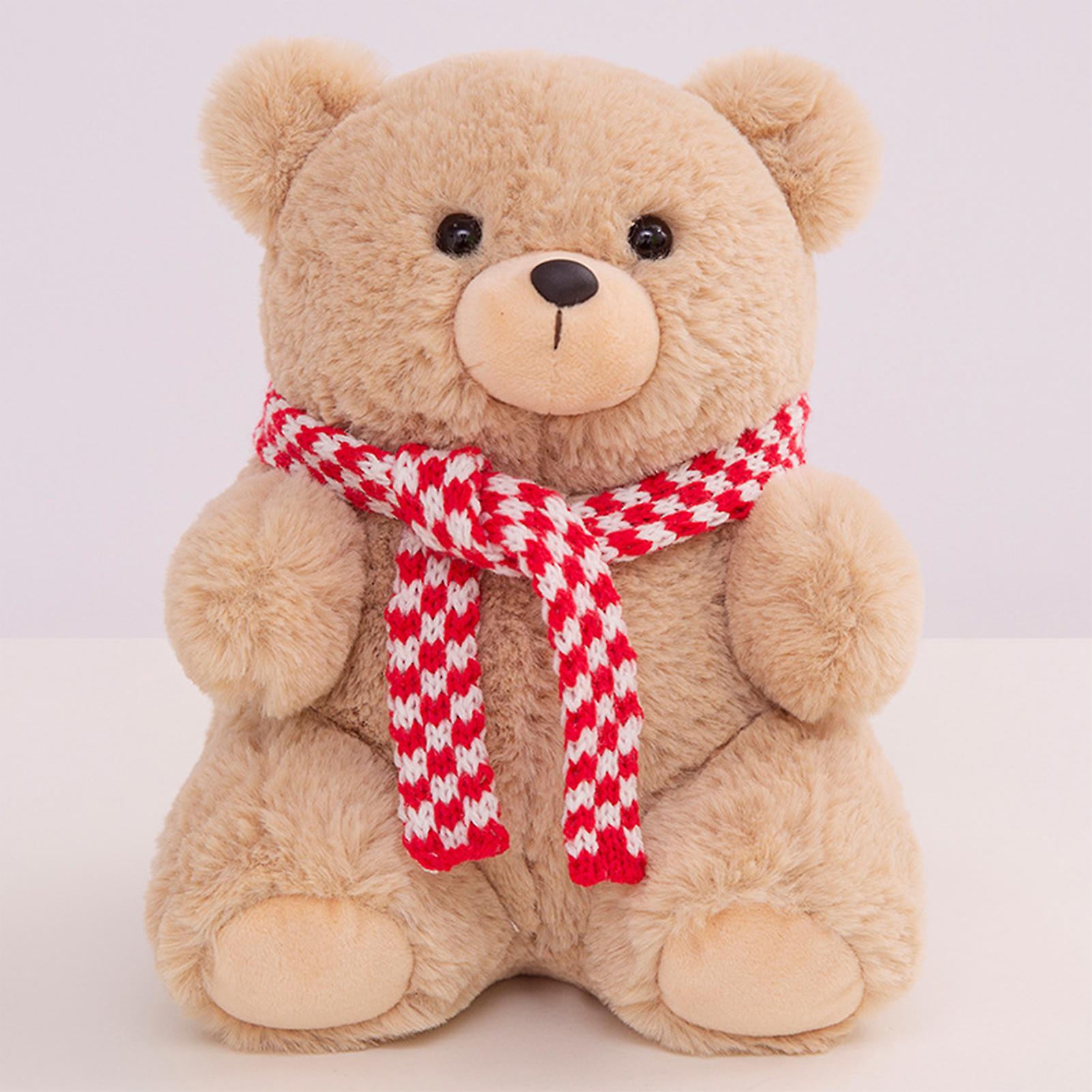 28cm Scarf Bear Plush Dolls Soft Tactile Plush Bear Doll Suitable For Children Kid Baby