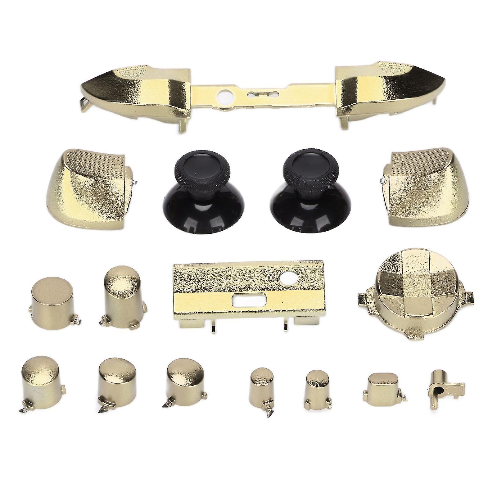 Gold Electroplated Game Controller Button Set for Xbox Series X/S - High Quality & Durable
